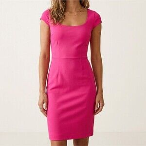Victoria's Secret Hot Pink Sheath Dress 8 Barbiecore Career Cocktail Coquette